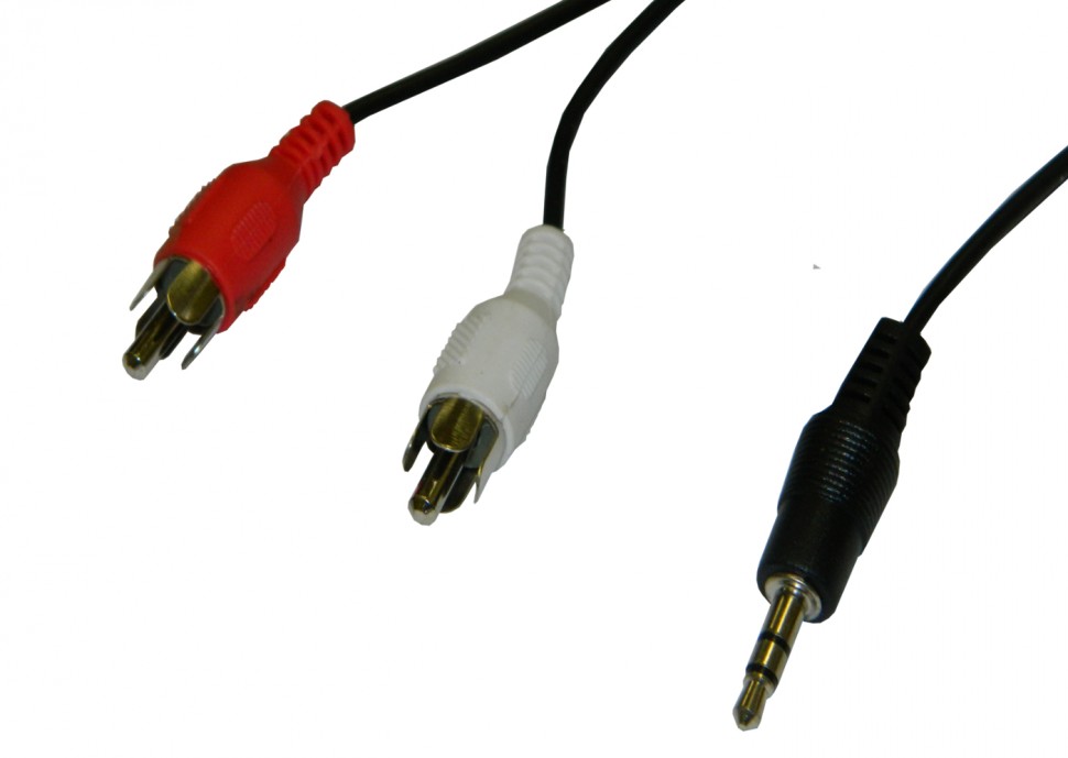 Шнур аудио-видео: 2RCA-3,5 мм стерео ( длина 1.2 м, сборный) Cabletech РАСПРОДАЖА