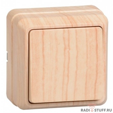 Iek EVO10-K03-10-DC ВС20-1-0-ОС Выключатель 1кл 10А откр.уст. ОКТАВА (сосна)