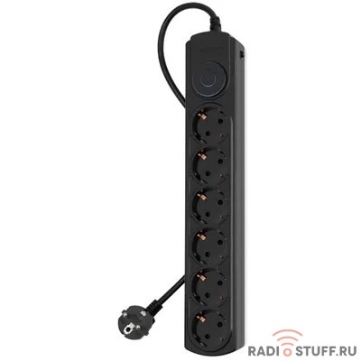 Сетевой фильтр Ippon BK-6-EU-1.8-10-B, 1.8м, черный