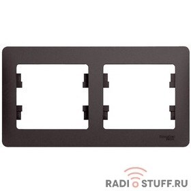 Systeme electric GSL001302 GLOSSA 2-постовая РАМКА, горизонтальная, ГРАФИТ                                     